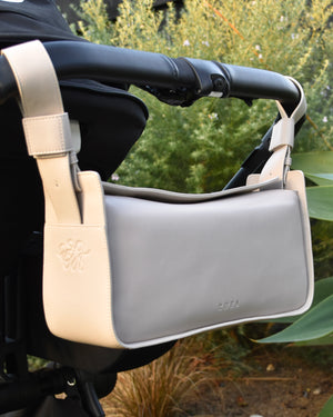 RHEA-Pram-Bag-Oat-Milk-on-pram